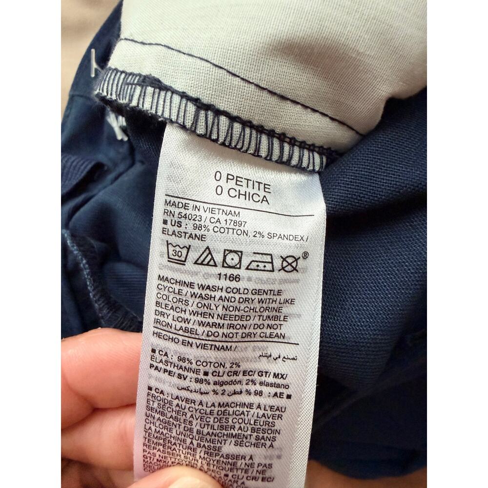 0 Petite Newer Tag Old Navy Petite Pants Navy Blue - Picture 2 of 6